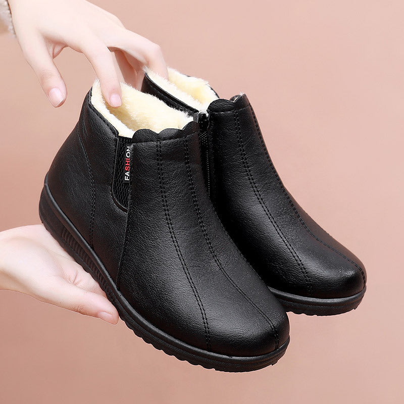 Botines de textura fina, forro abrigado