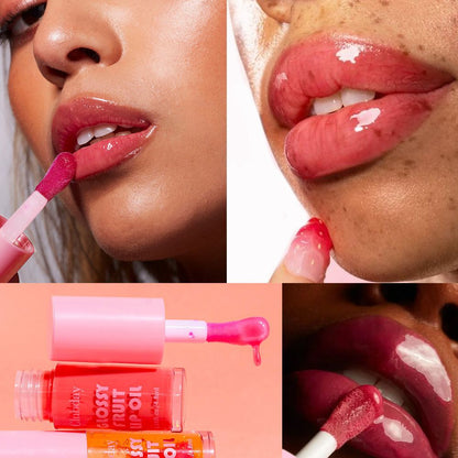 Brillo labial brillante que cambia de temperatura de larga duración