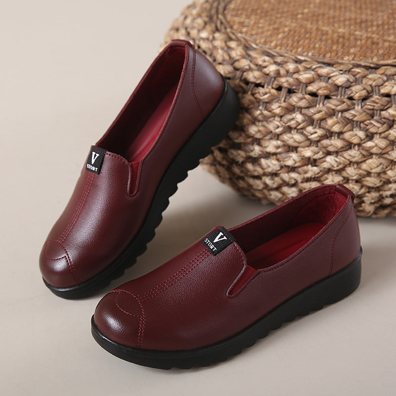 Zapato slip-on de piel auténtica
