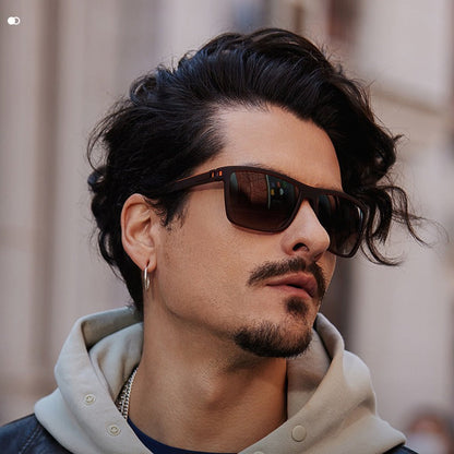 🔥Gafas de sol polarizadas retro para hombre y mujer, con parte superior plana y cuadrada, para conducir, pescar, hacer senderismo y jugar al golf.🎁