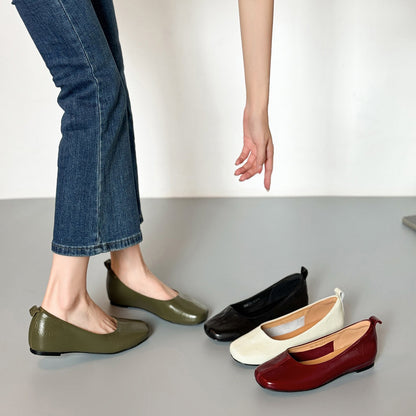 Zapatos de piel suave de corte bajo –Tallas completas