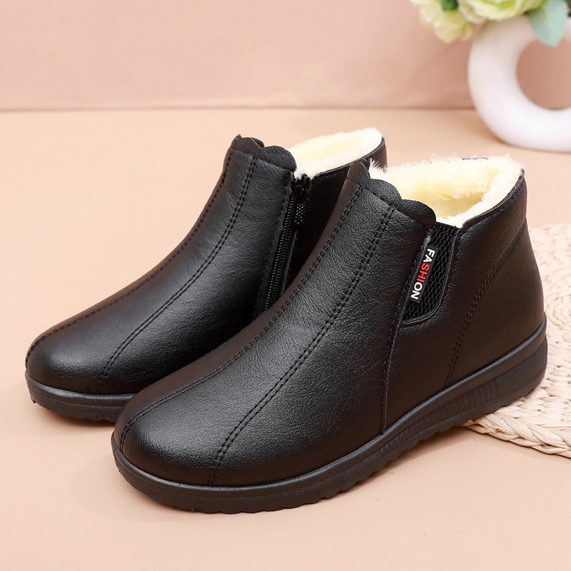 Botines de textura fina, forro abrigado