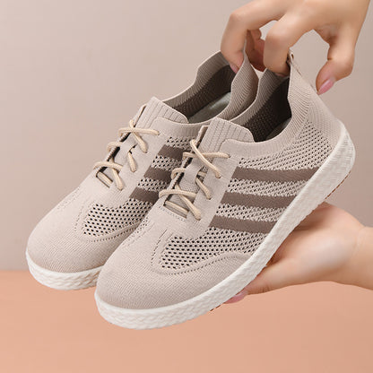 Tenis Casuales para Mujer con Tejido Flexible y Diseño Deportivo