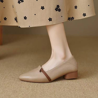 Zapatos bicolor de piel suave