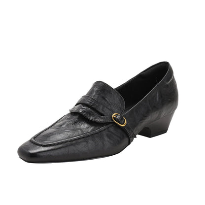 Zapatos de piel genuina estilo retro – versátiles y combinan con todo