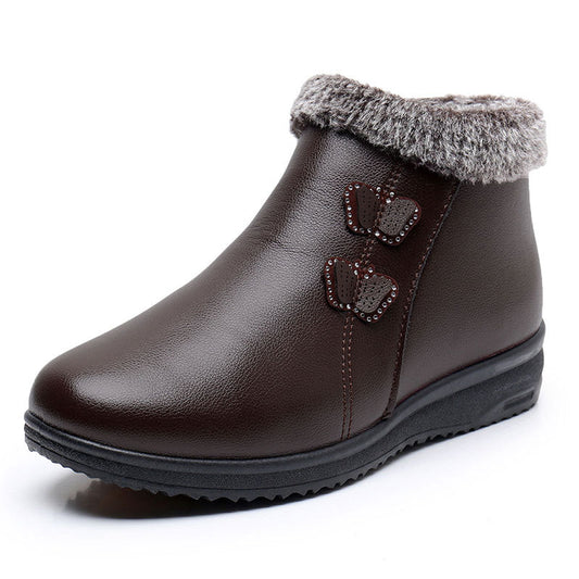 （descuento）Zapatos de algodón para mujeres (dos mariposas)