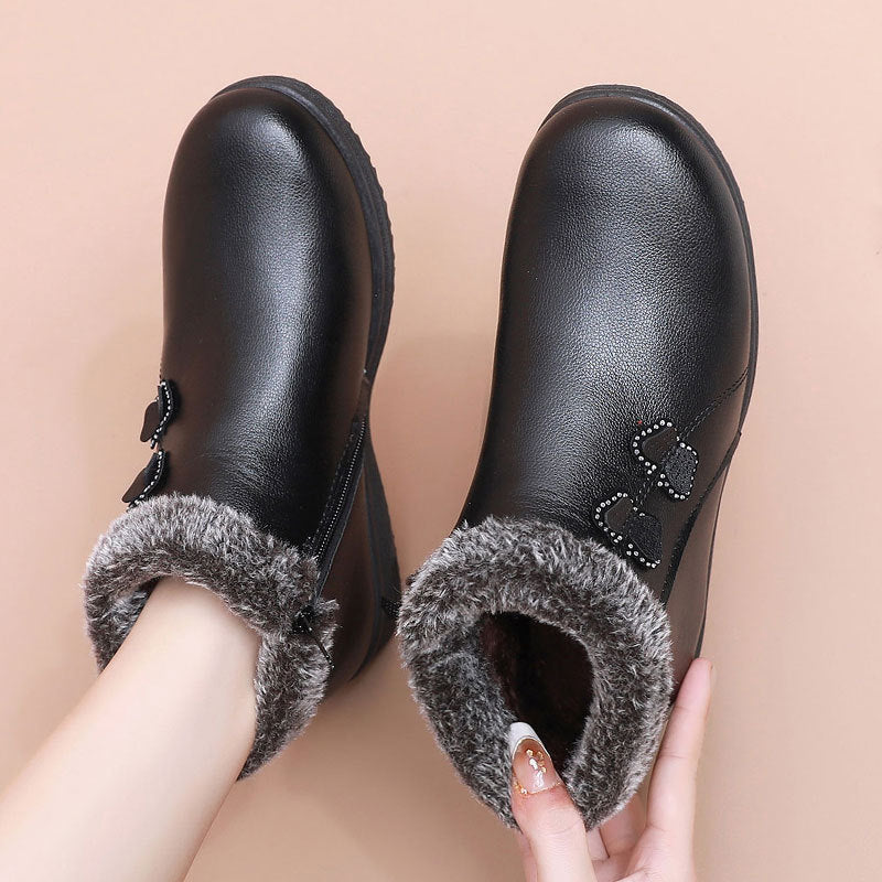 （descuento）Zapatos de algodón para mujeres (dos mariposas)