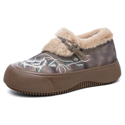 Botas de nieve bordadas