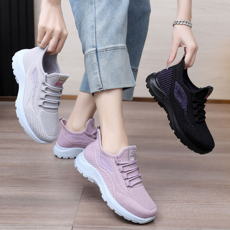 Tenis para Caminar Mujer, Suela Amortiguadora y Malla Fresca