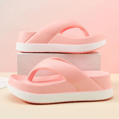 Chanclas con realce de suela gruesa 【EVA -antiolor】