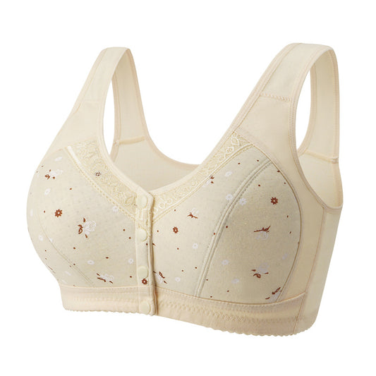 🔥Compre 1 y llévese 2 paquetes:Sostén de algodón ultrafino sin aros, con cierre frontal