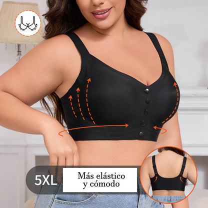 Sujetador de algodón cómodo con cierre frontal