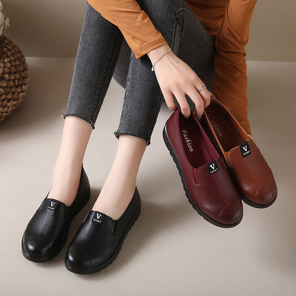 Zapato slip-on de piel auténtica