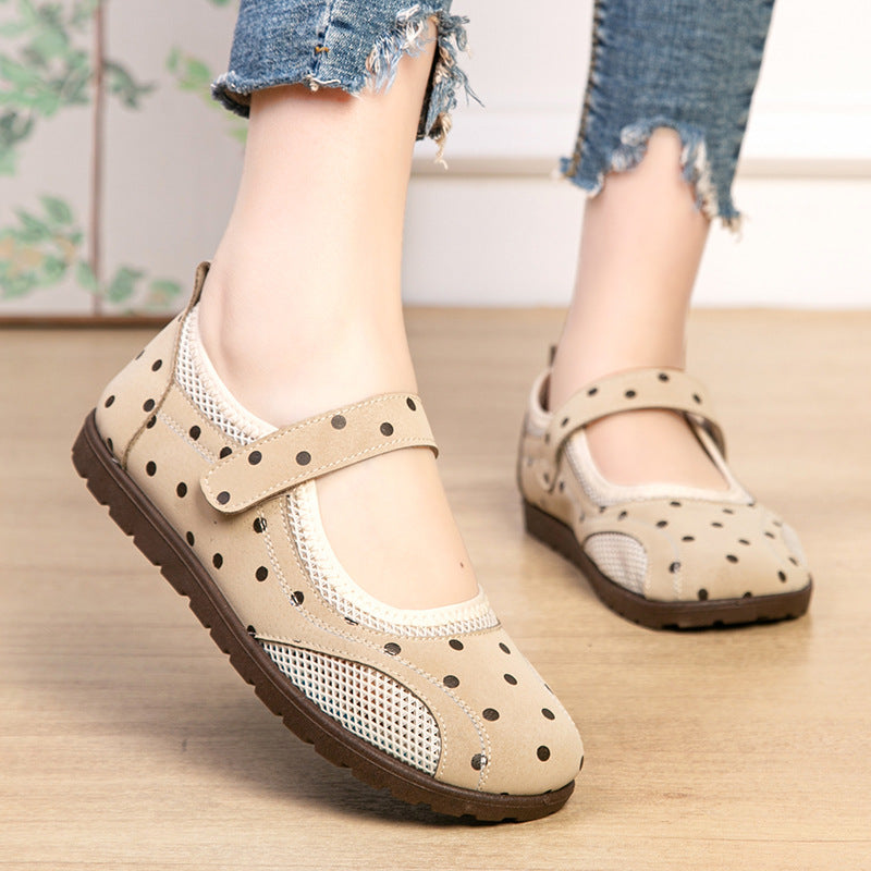 Zapatos casuales con estampado de lunares- suela suave y antideslizante