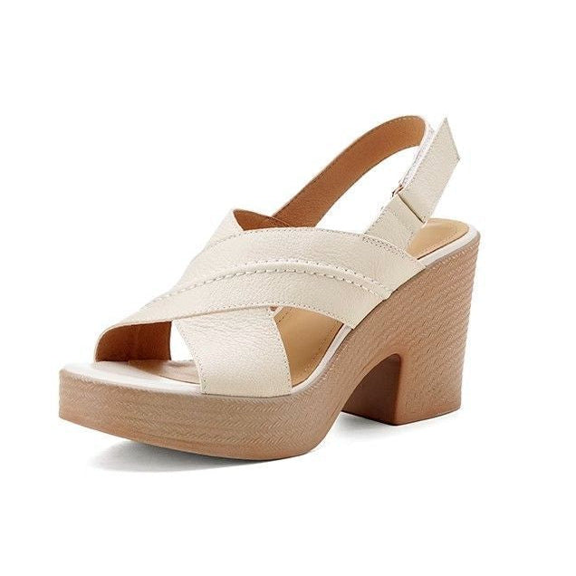 Sandalias de tacón alto con plataforma y punta abierta-G