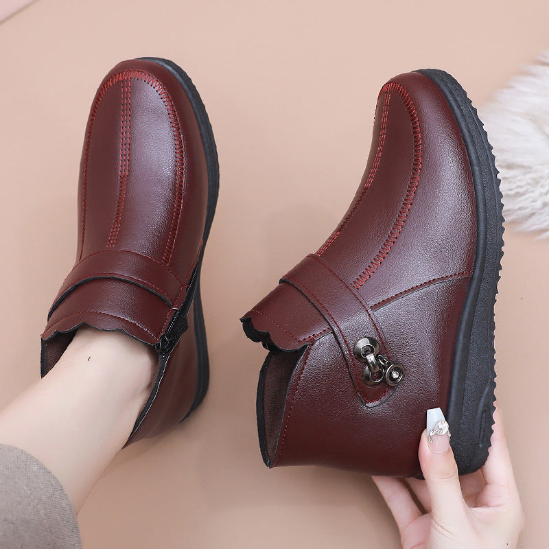 （descuento）Botas de algodón de mujer (tres círculos)