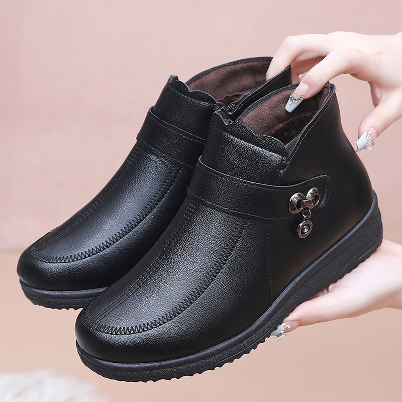 （descuento）Botas de algodón de mujer (tres círculos)