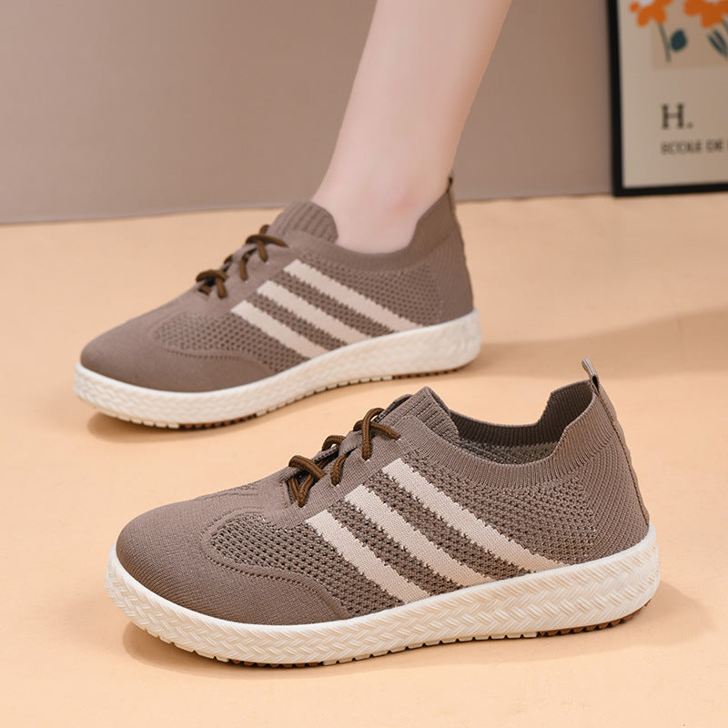 Tenis Casuales para Mujer con Tejido Flexible y Diseño Deportivo