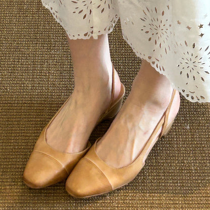 Sandalias de tacón de cuña con diseño combinado y estilo retro