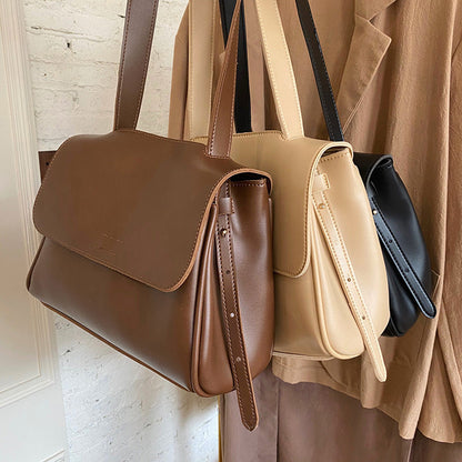 Bolso para mujer de piel auténtica con diseño minimalista