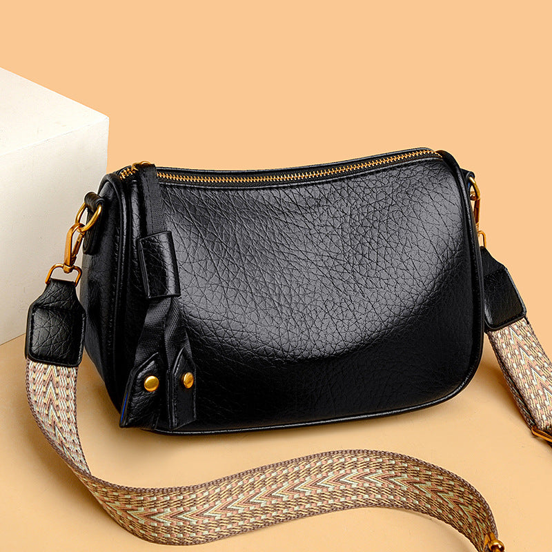 Bolso canguro de piel suave – toque retro y elegante