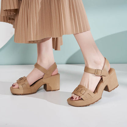 Sandalias de plataforma con velcro