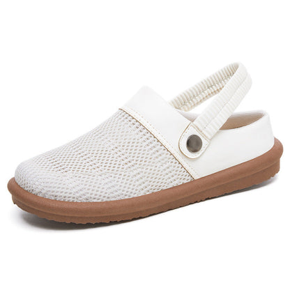 Tenis casuales de malla con punta redonda