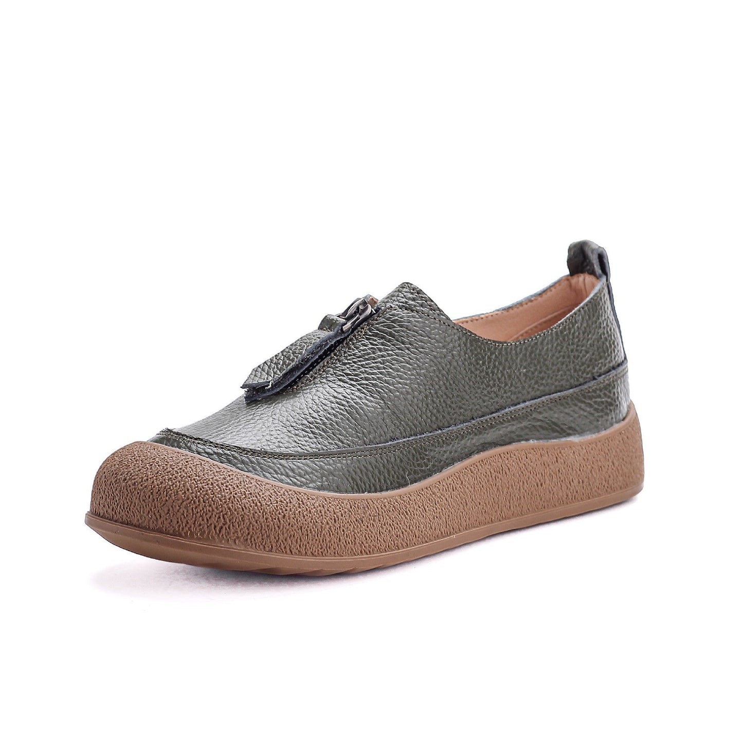 Zapatos de piel – primera capa, suela suave, retro