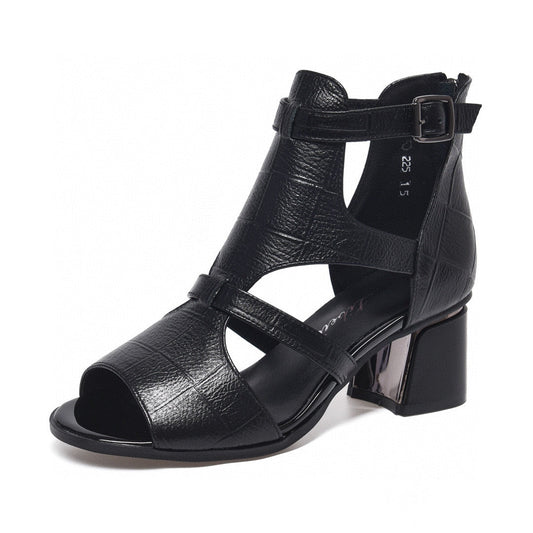Sandalias de verano con tacón de bloque