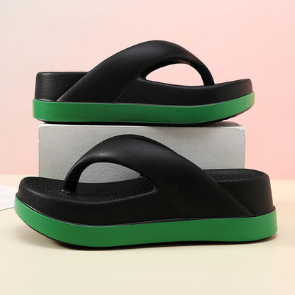 Chanclas con realce de suela gruesa 【EVA -antiolor】