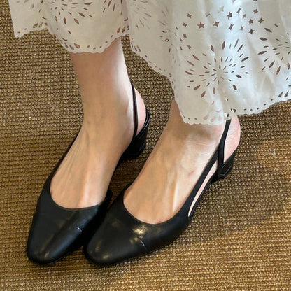 Sandalias de tacón de cuña con diseño combinado y estilo retro