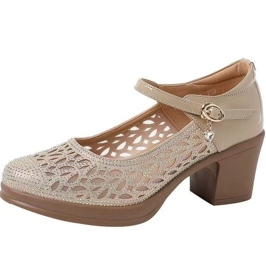 Sandalias de malla hueca