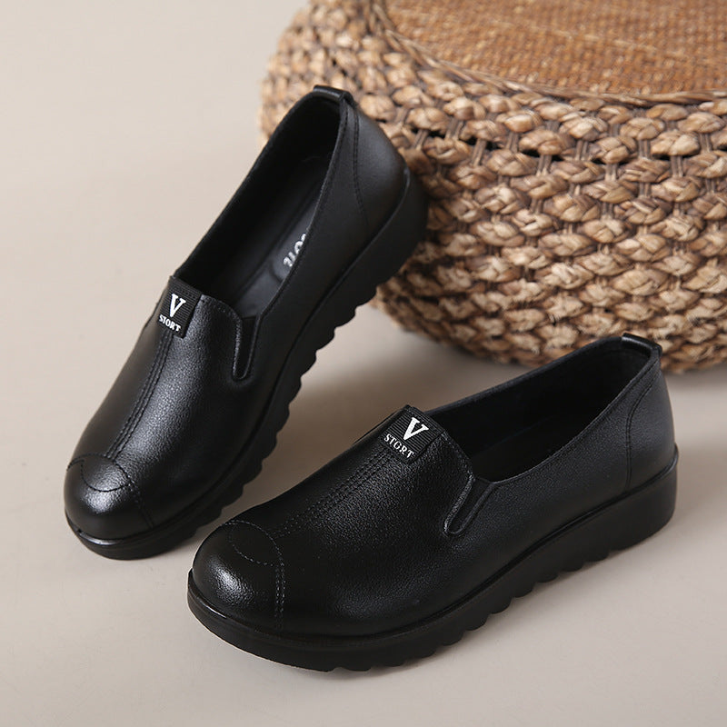 Zapato slip-on de piel auténtica