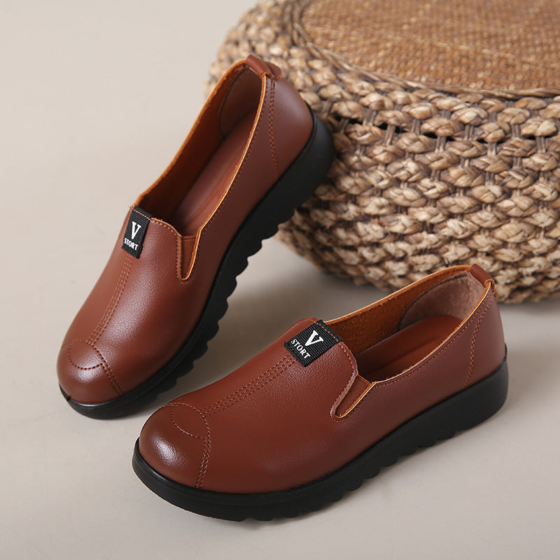 Zapato slip-on de piel auténtica