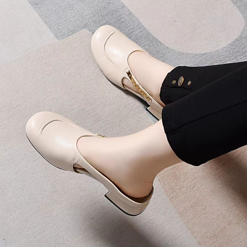 Zapatos punta redonda – piel suave