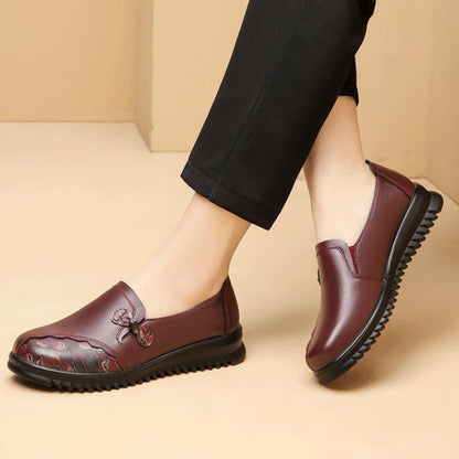 Mocasines piel suave suela gruesa