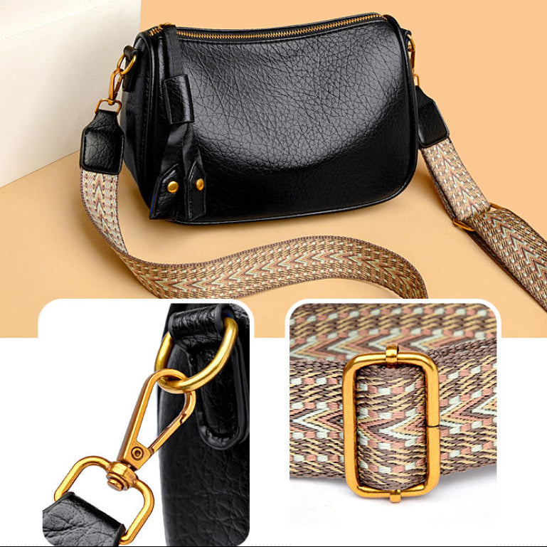 Bolso canguro de piel suave – toque retro y elegante