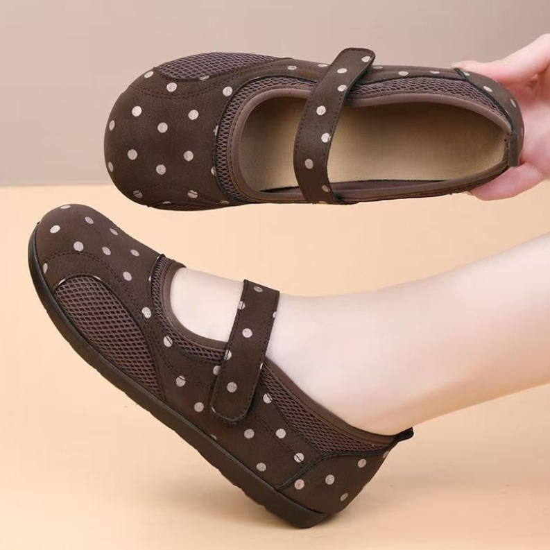 Zapatos casuales con estampado de lunares- suela suave y antideslizante