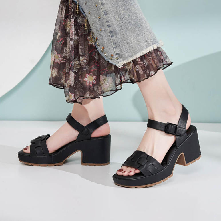 Sandalias de plataforma con velcro