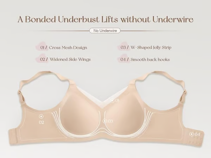 🎁Último día 49% de descuento💖Sujetador de malla cruzado con escote en V sin aros para mujer