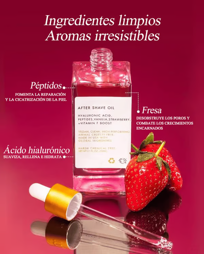 🔥Oferta especial de último día🍓 Aceite perfumado para después del afeitado - Aroma a fresa y vainilla