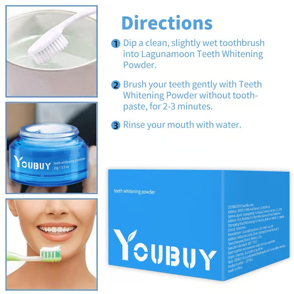 Polvo blanqueador dental | Blanqueamiento y eliminación de manchas