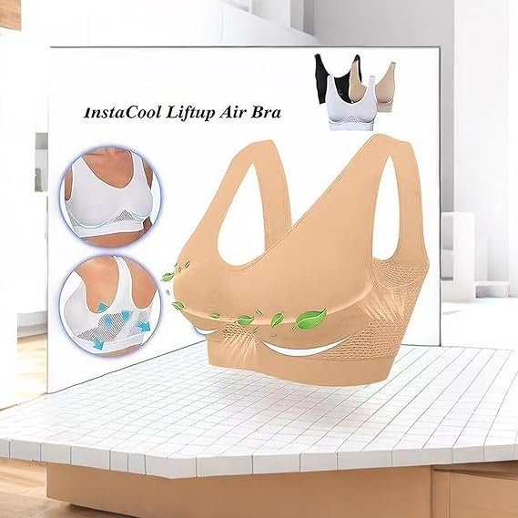 Sujetador antiflacidez para mujer, transpirable, de malla y aire fresco, de verano 2025