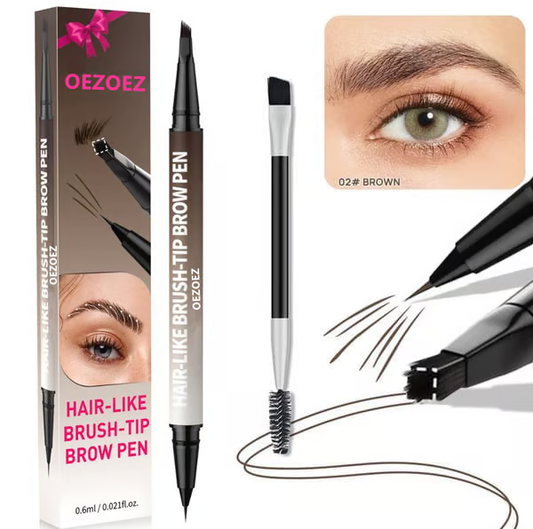 🔥ÚLTIMO DÍA 49% DE DESCUENTO 🔥 Lápiz de Cejas 2 en 1 4D ✅Maquillaje Natural para Cejas y Delineador de Pestañas